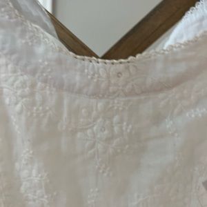Sundance White cotton lace and embroidered tunic